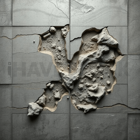 Raw Cement Chaotic Mosaic Background