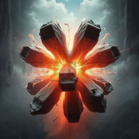 Raw Cement Crystal Bloom Background