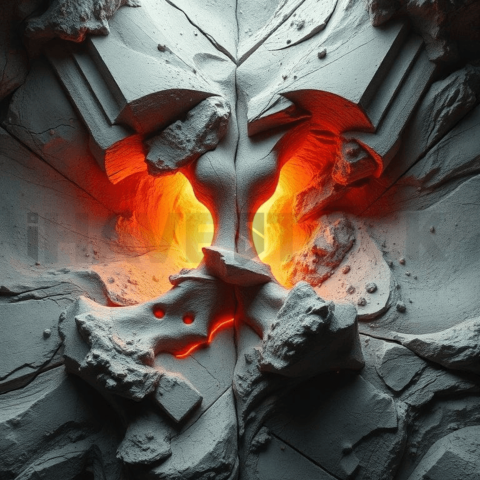 Raw Cement Heat Warp Background