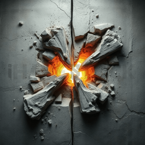 Raw Cement Pressure Fracture Background