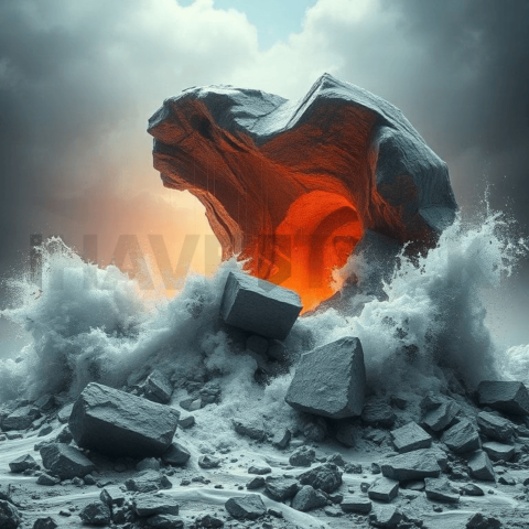 Raw Cement Wave Collapse Background