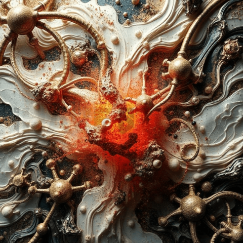 Resin Epoxy Chaotic Mosaic Background