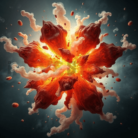 Resin Epoxy Fractal Explosion Background