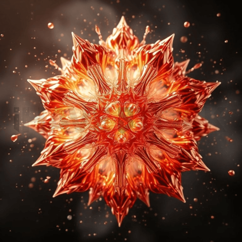 Rose Gold Metal Crystal Bloom Background