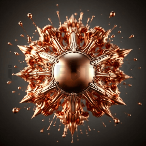 Rose Gold Metal Lens Distortion Background