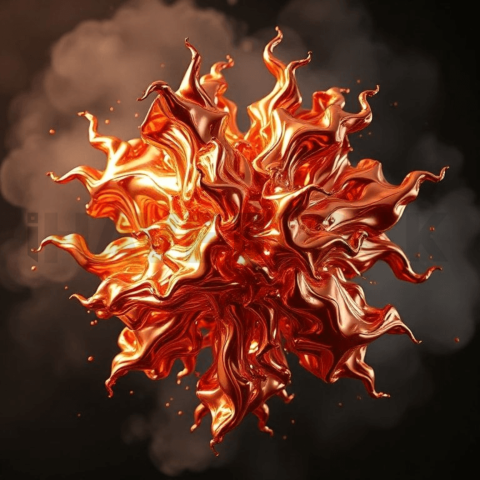 Rose Gold Metal Heat Warp Background