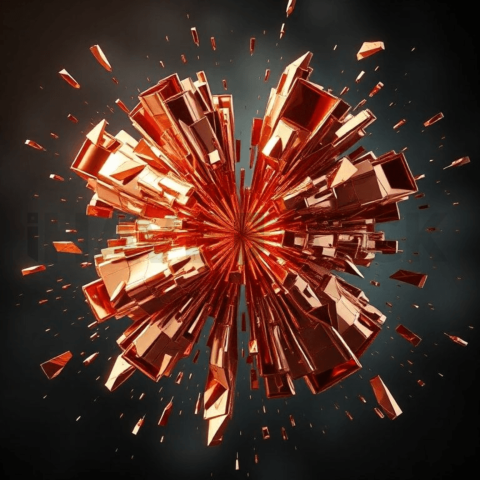 Rose Gold Metal Pressure Fracture Background