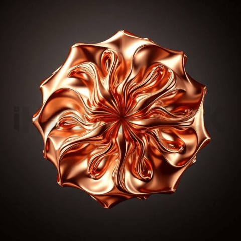 Rose Gold Metal Stress Ripple Background