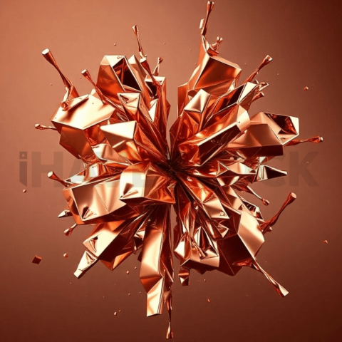 Rose Gold Metal Tension Tear Background