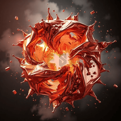 Rose Gold Metal Vortex Collapse Background