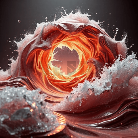 Rose Gold Metal Wave Vortex Background