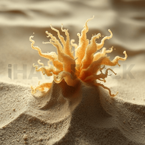 Sand Micrograin Deformation Cascade Background