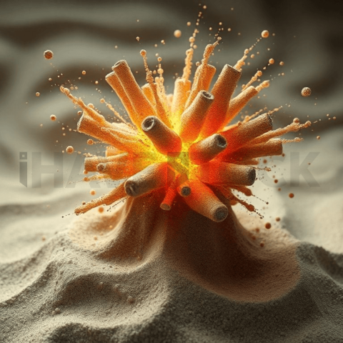 Sand Micrograin Fractal Explosion Background