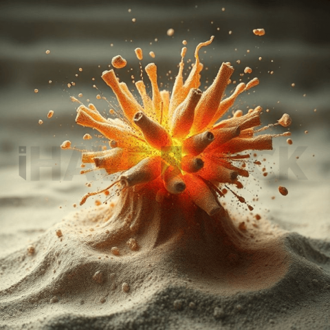Sand Micrograin Fragment Explosion Background