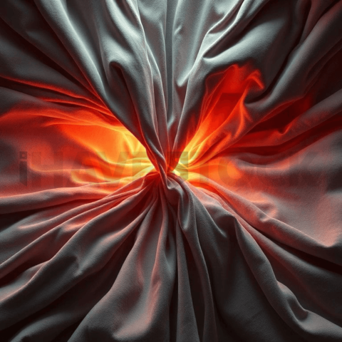 Velvet Fabric Vacuum Collapse Background