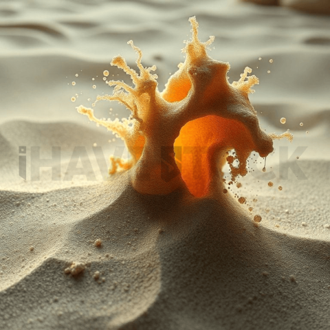 Sand Micrograin Wave Collapse Background