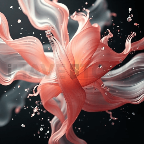 Silk Fiber Compression Shatter Background