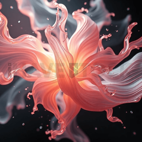 Silk Fiber Fracture Bloom Background