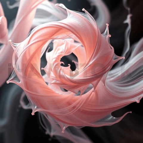 Silk Fiber Spiral Displacement Background