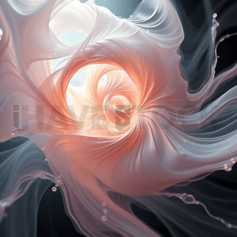 Silk Fiber Vortex Collapse Background