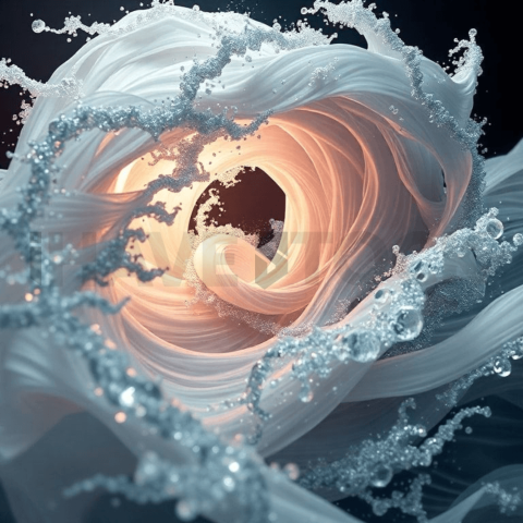 Silk Fiber Wave Vortex Background