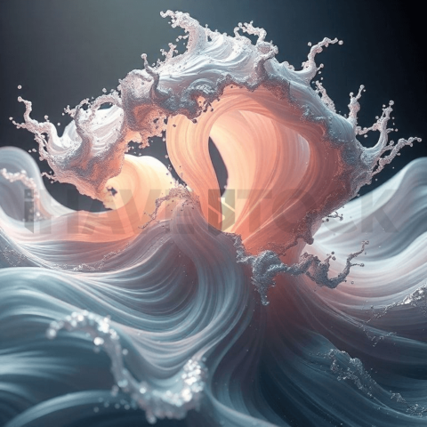 Silk Fiber Wave Collapse Background