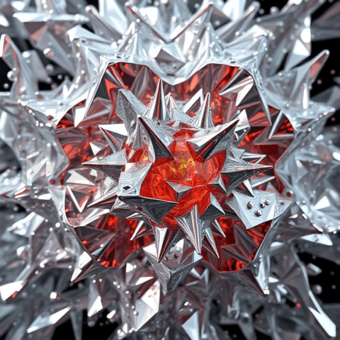 Soft Aluminum Chaotic Mosaic Background