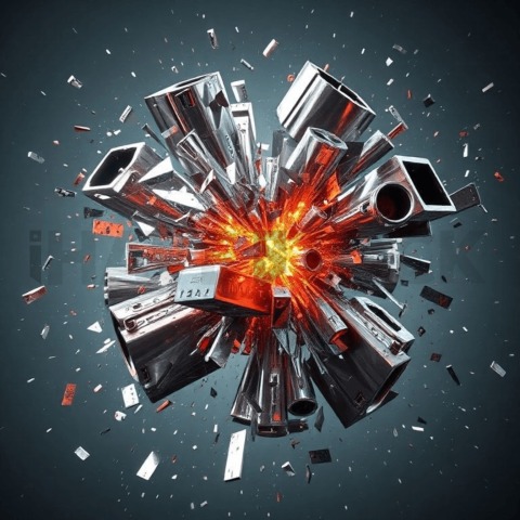 Soft Aluminum Compression Shatter Background