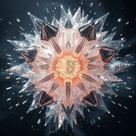 Soft Aluminum Crystal Bloom Background