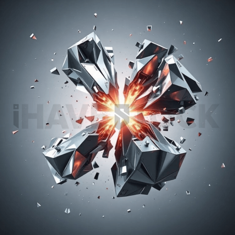 Soft Aluminum Angular Break Background