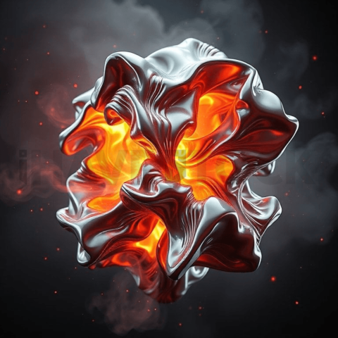 Soft Aluminum Heat Warp Background