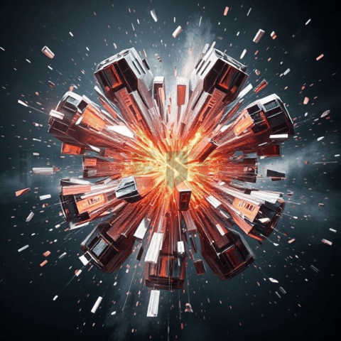 Soft Aluminum Fracture Bloom Background