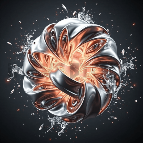 Soft Aluminum Energy Twist Background