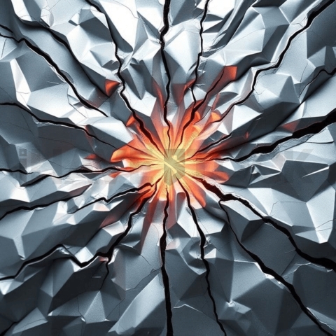 Soft Aluminum Micro Crack Web Background