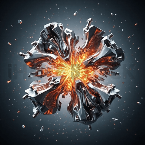 Soft Aluminum Pressure Fracture Background