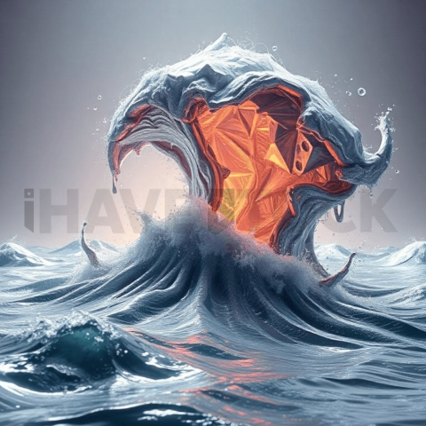 Soft Aluminum Wave Collapse Background