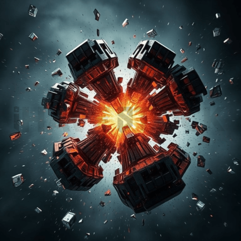 Titanium Alloy Compression Shatter Background