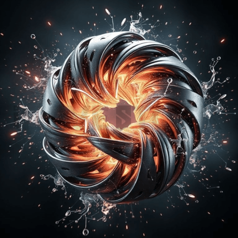 Titanium Alloy Energy Twist Background