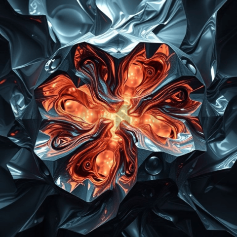 Titanium Alloy Abyssal Fold Background