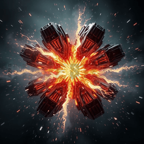 Titanium Alloy Fracture Bloom Background