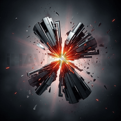 Titanium Alloy Diagonal Split Background