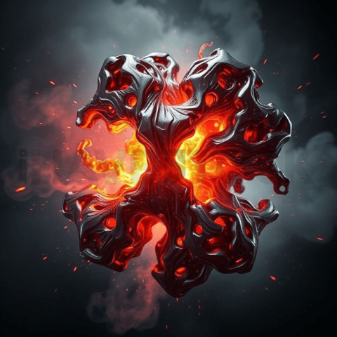 Titanium Alloy Heat Warp Background