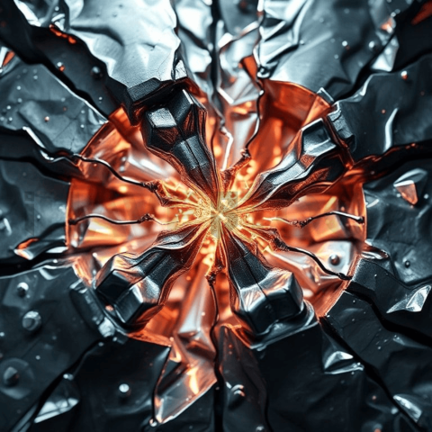 Titanium Alloy Micro Crack Web Background