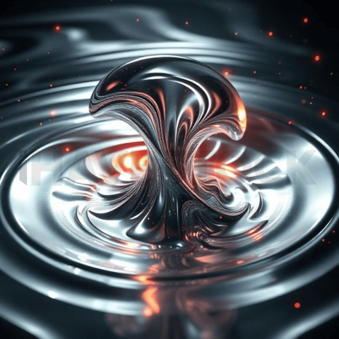 Titanium Alloy Ripple Displacement Background