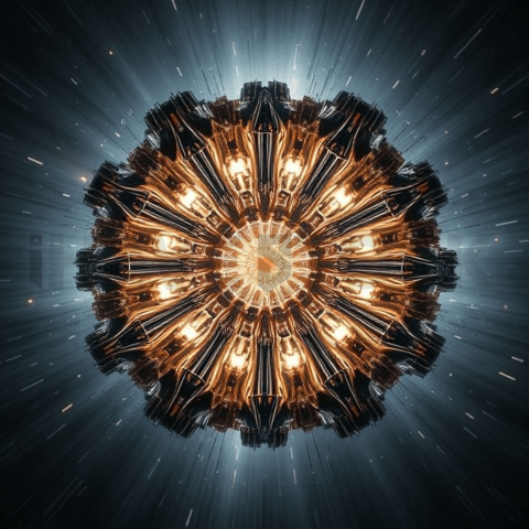 Titanium Alloy Radial Implosion Background