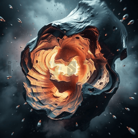 Titanium Alloy Vortex Collapse Background