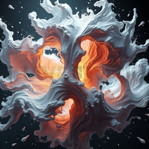 Titanium Alloy Turbulent Flow Background