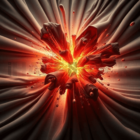 Velvet Fabric Fractal Explosion Background