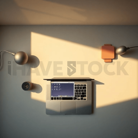 Cinematic landing page   UI concept — laptop screen UI concept screen (shape layout, no text), digital product design studio — premium digital advertising asset #0262