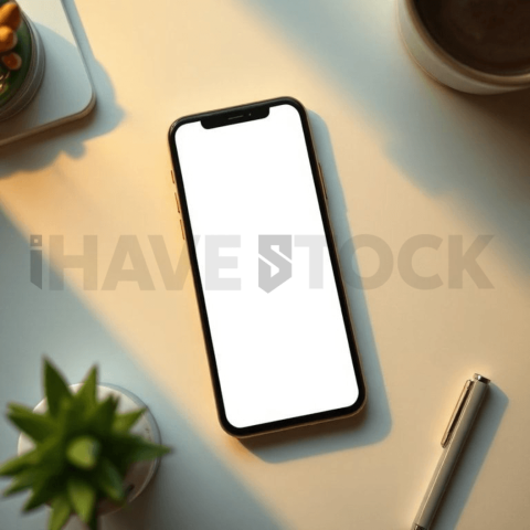 Cinematic landing page   UI concept — smartphone screen 100  empty mockup screen, premium minimalist workspace — premium digital advertising asset #0251